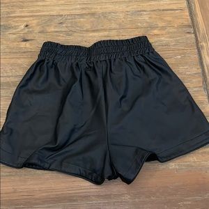 goodtime Shorts - Black Faux leather shorts goodtime Shorts - Black Faux leather shorts